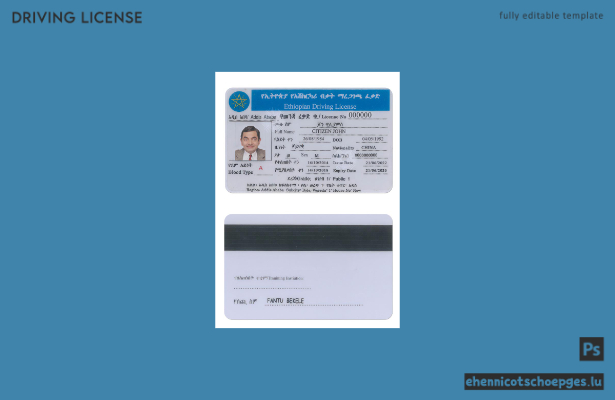 Beispiel für einen äthiopischen Führerschein